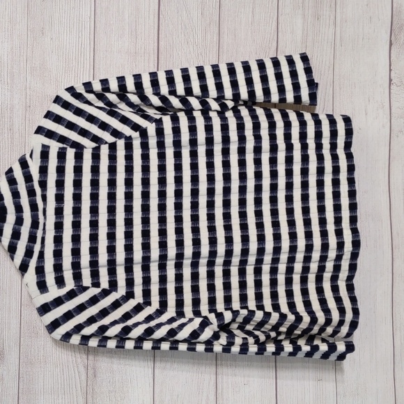 Texture & Thread Madewell navy and cream mock neck sweater XS - Picture 6 of 6